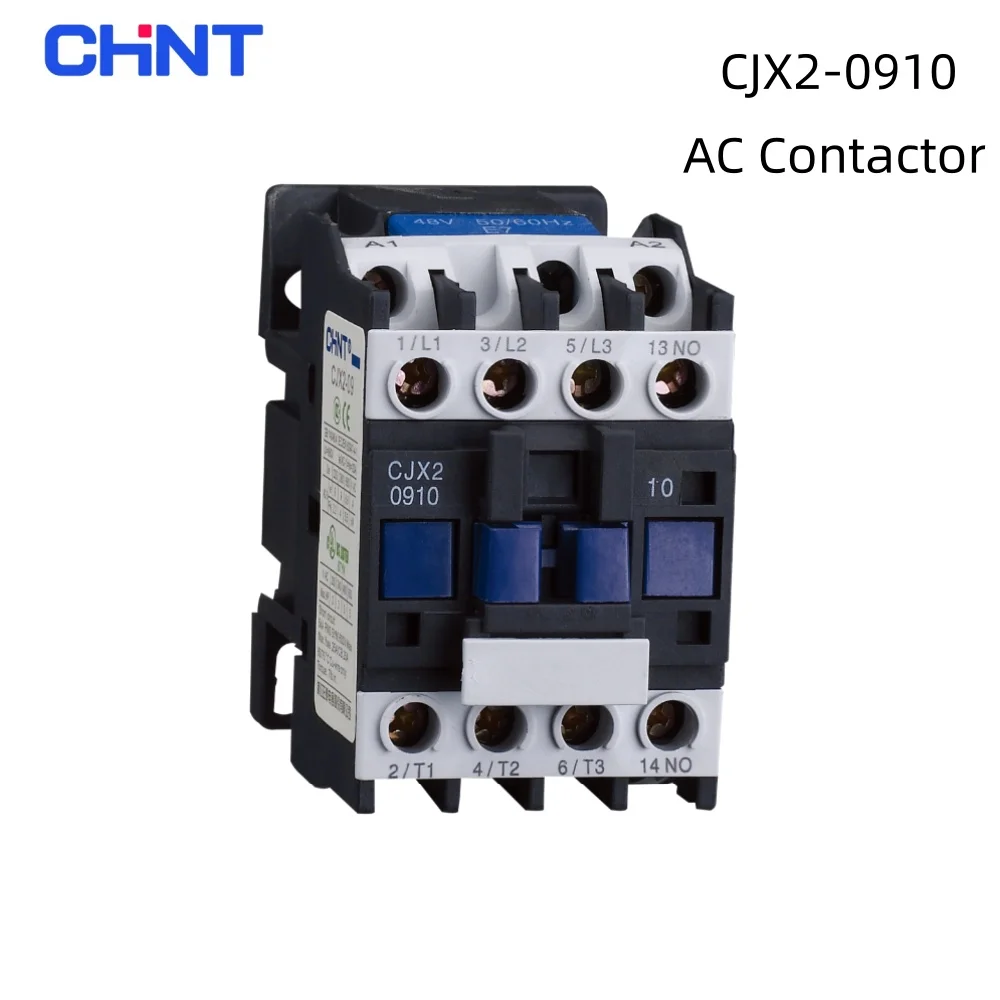 CHINT CJX2-0910 CJX2-2510 CJX2-4011 AC Contactor 9A 25A 40A Magnetic Motor Contactor 220V 380V Coil 3NO Contact LC1D Replacement