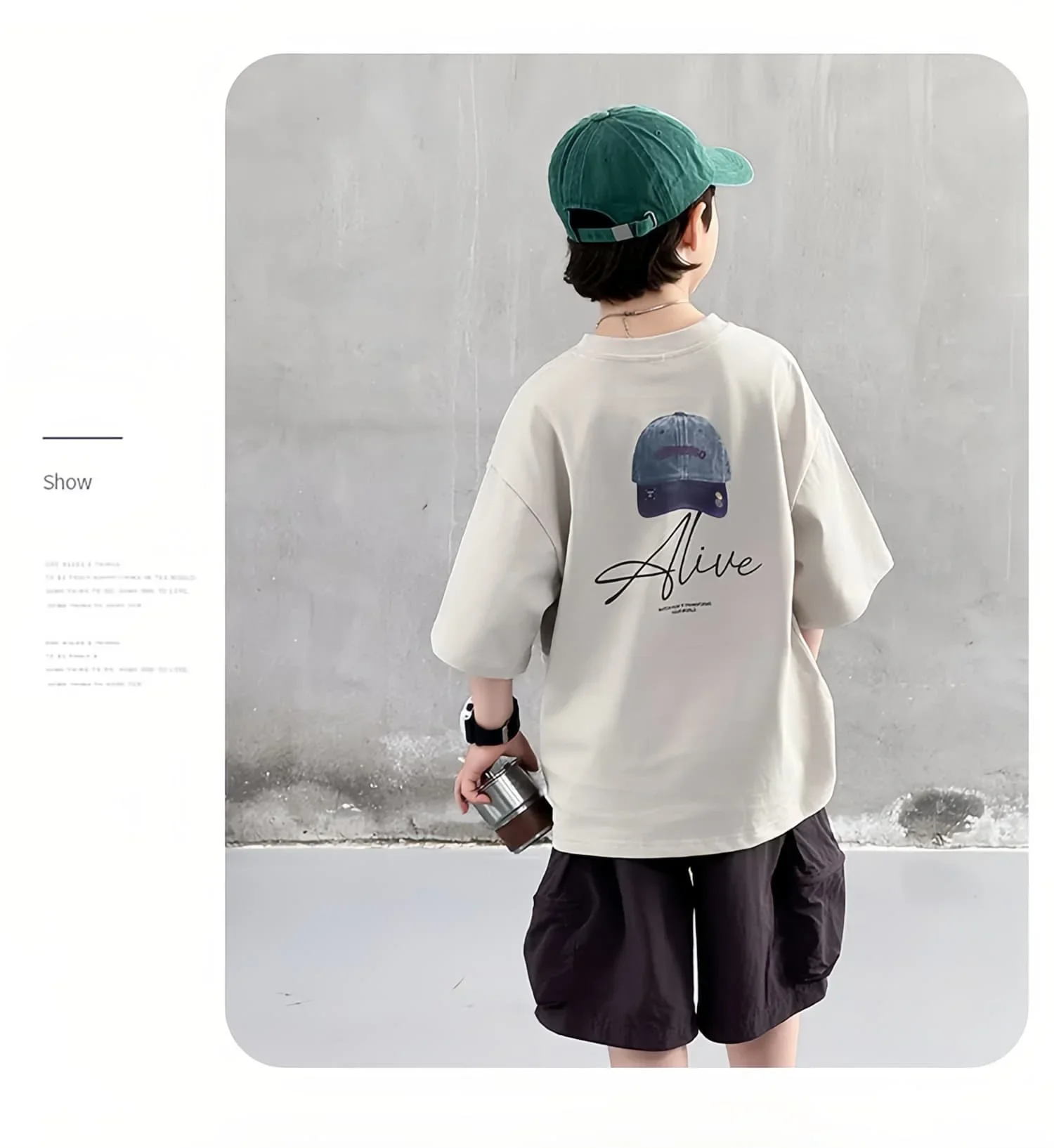 Neues Sommer-Rundhals-T-Shirt - Hochwertiges, elegantes und luxuriöses Kurzarm-Oberteil aus reiner Baumwolle für Kinder – Detail 15