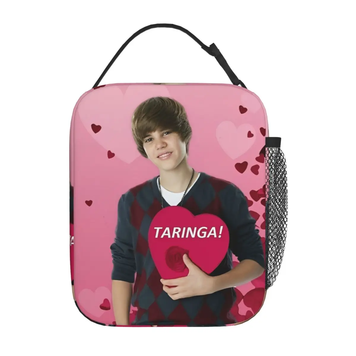 

Justin Bieber Insulated Lunch Bag Portable Lunch Container Thermal Bag Lunch Box Tote Work Travel Food Handbags