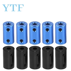 1-50pcs Blue Black Aluminum Alloy Coupling Bore 5x5 5x8 For 3D Printer, Car Model, Ship Model, Metal DIY Model ,Impresora 3D Diy