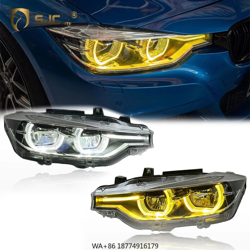 

Новый дизайн, новый эксклюзивный продукт, фара Ikon для F30 F35 2013-2018, светодиодные фары, двухцветные дневные ходовые огни