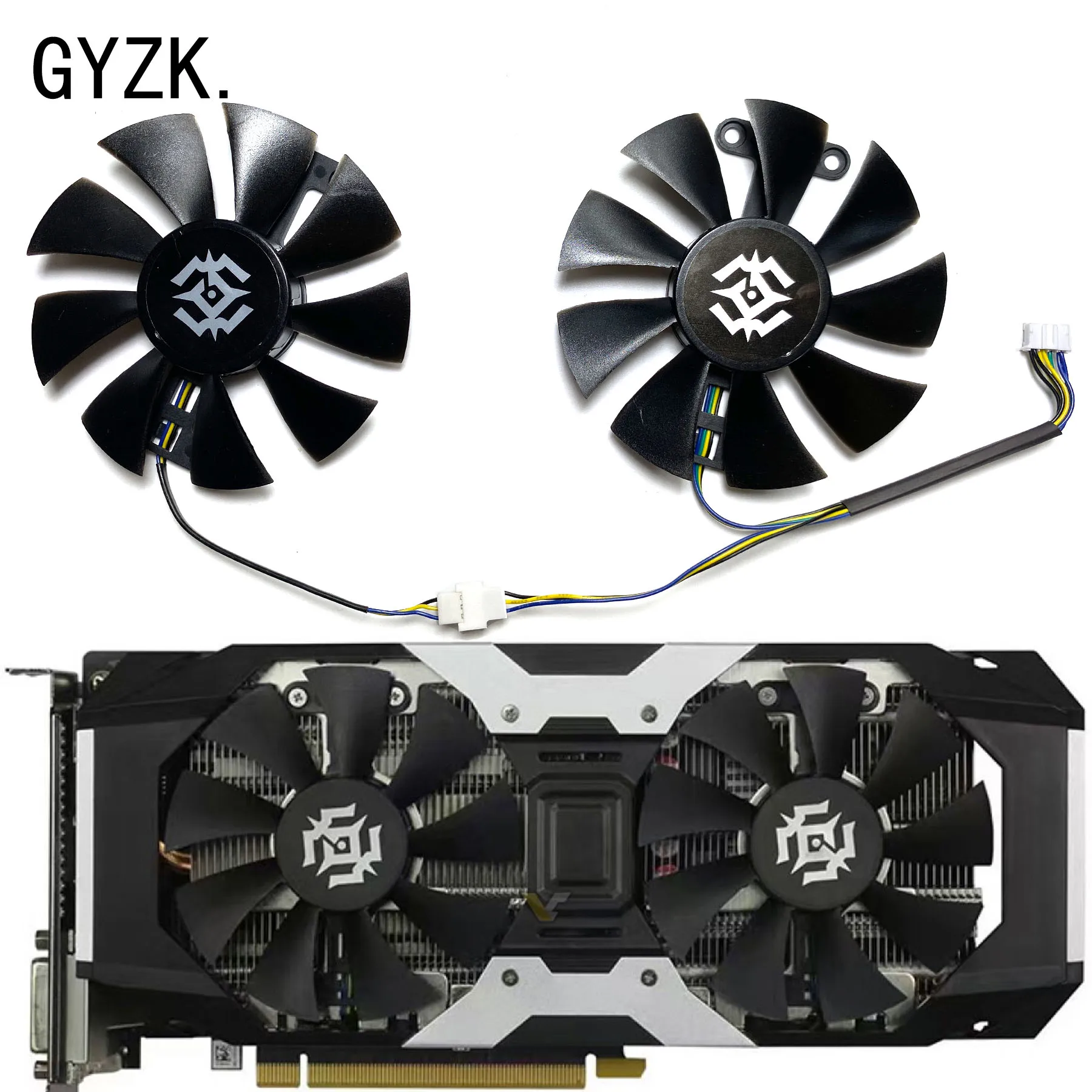 New For ZOTAC GeForce GTX1060 1050 1050ti X-GAMING OC Graphics Card Replacement Fan GA91S2U GFY09010E12SPA