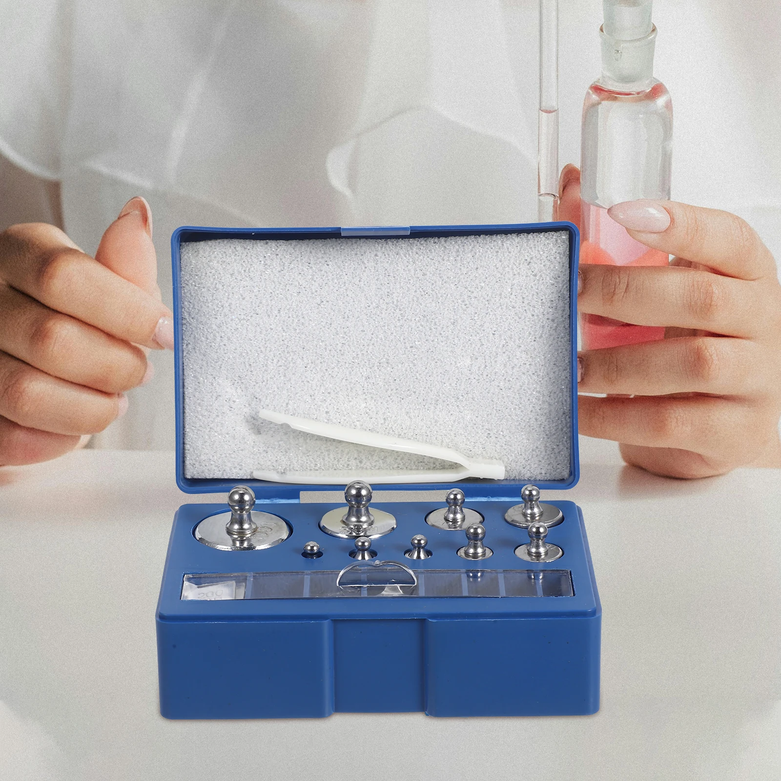 

1Set High Precision M2 Calibration Weight Kit 10mg-100g Chrome Finish Portable for Scales Weight Set