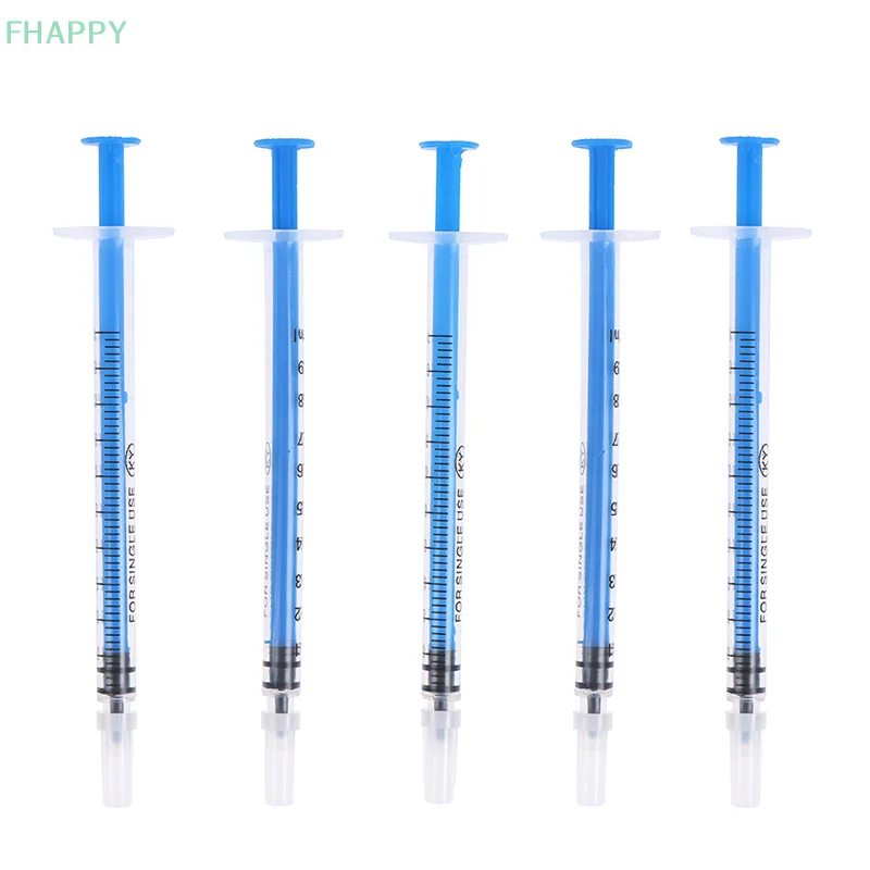 10pcs 1ml Plastic Hydroponics Analyze Disposable Measuring Nutrient Syringe For Glue Applicator Measuring Syringe High Quality