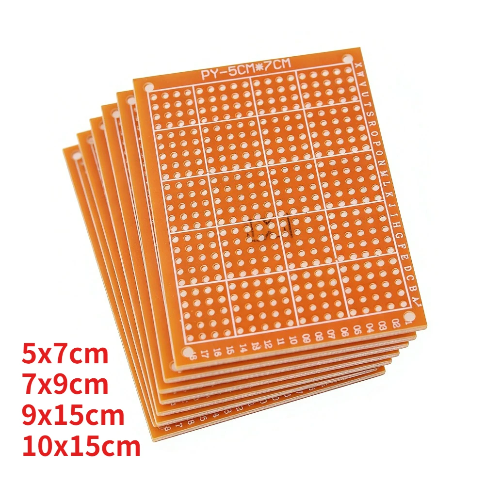 5/10pcs PCB Single Sided PCB Prototype Board 5x7/7x9/9x15/10x15cm DIY Universal Circuit Boards Kit for Arduino Soldering Project