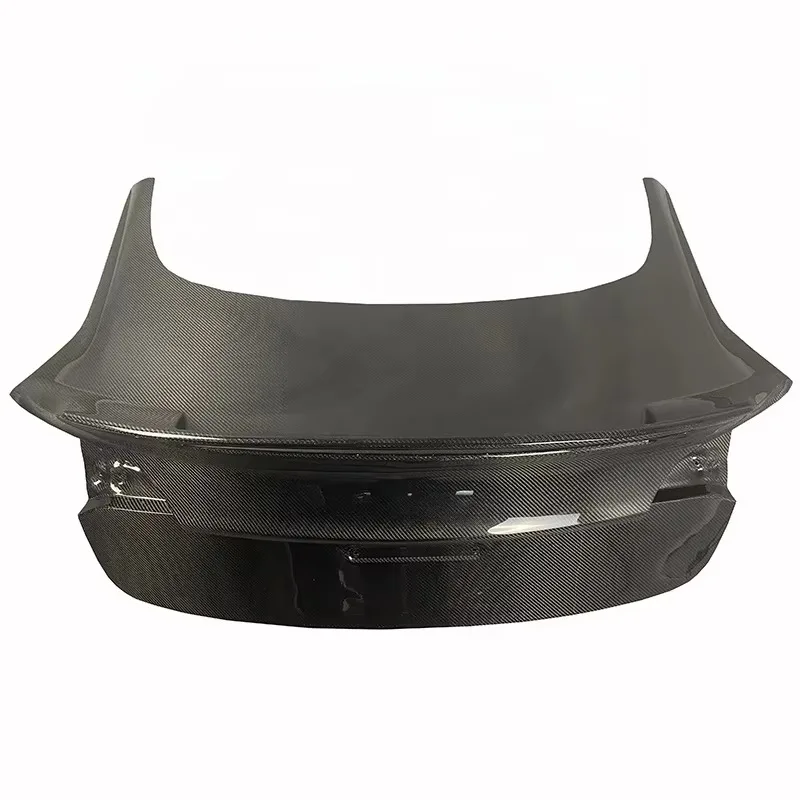Z-ART GT Carbon Fiber Rear Bonnet for Tesla Model 3 Dry Carbon Fiber Rear Trunk Cover for Model 3 2019-2022 Rear Trunk Lid