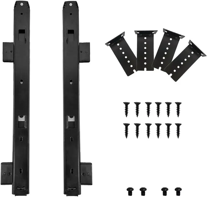 

Heavy Duty Keyboard Slides 16 inch Ball Bearing Steel Construction Drawer Slides for Cabinet Furniture Hardware, Black