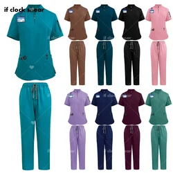 Unisex Medical Uniforms Nursing Clothes Men Beauty Costume Women Nurse Scrubs Sets Doctor Dentist Workwear Clinical Tops Pants