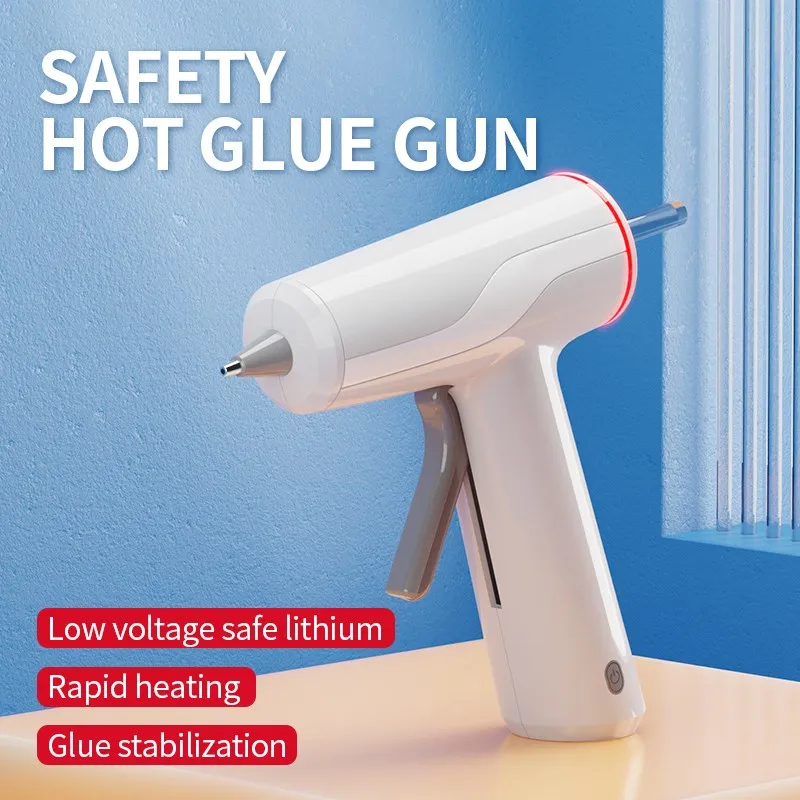 tipo Recarregável sem Fio Quente Melt Pistola de Cola do Agregado Familiar Industrial Mini Armas Ferramentas Manuais para Crianças Calor Elétrico 10w