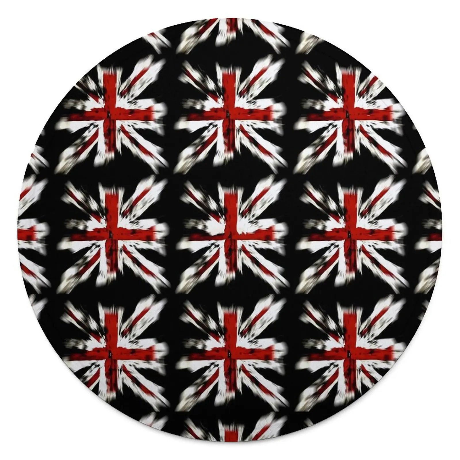 

British Flag Soft Warm Round Blanket Flags Print Travel Throw Blanket Winter Graphic Custom DIY Flannel Bedspread Sofa Bed Cover