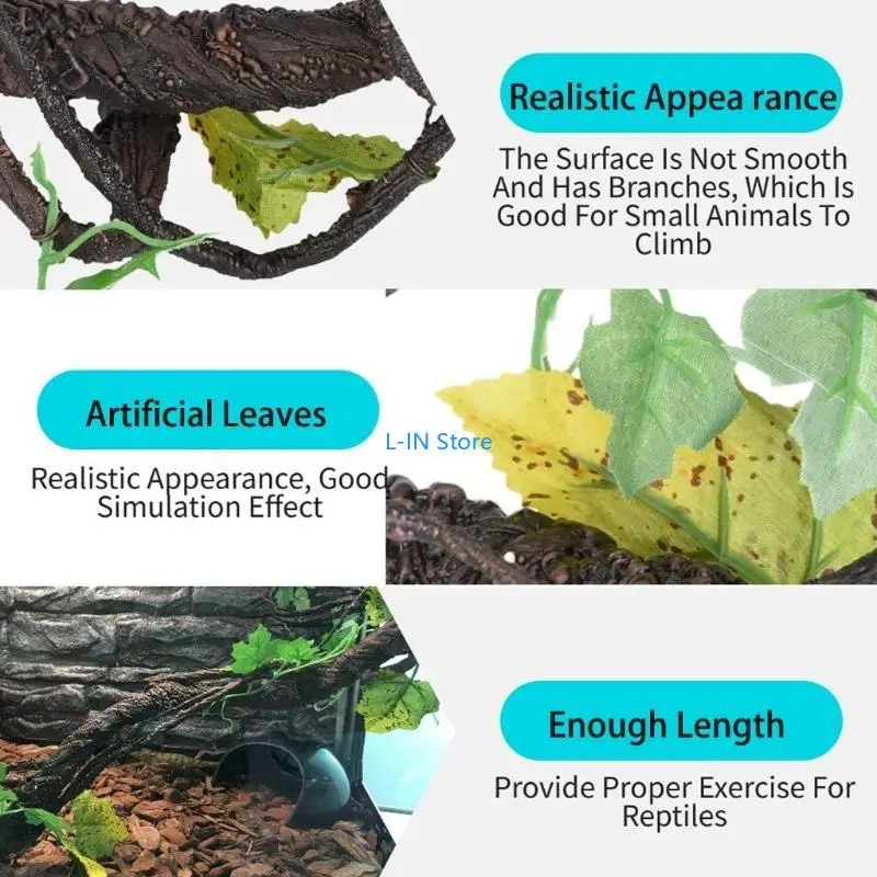 Plants Artificial Vines for Climbing Habitat Decor Branches for Lizard