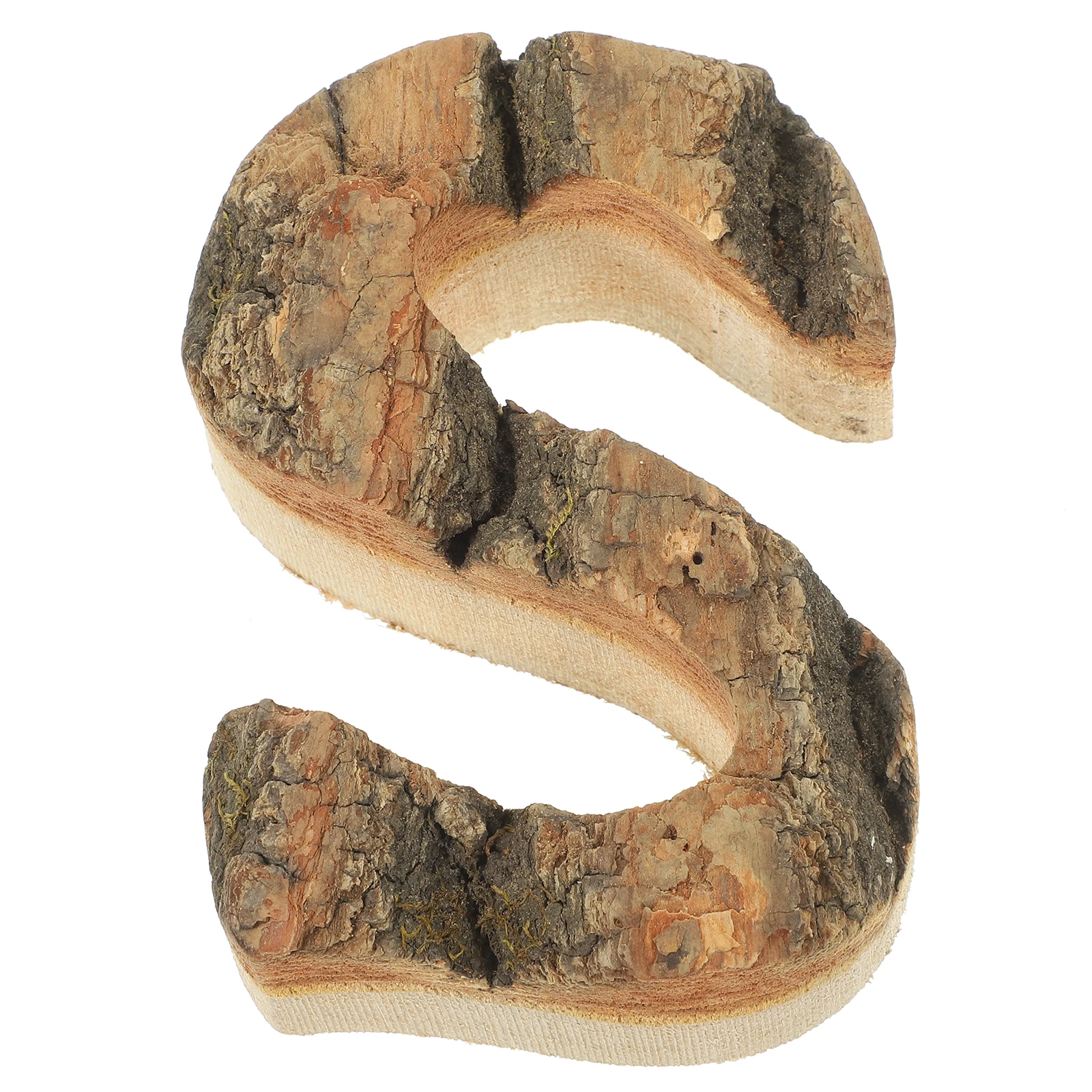 

Wooden Arabic Numerals Decor 8 Inch Vintage Wall Letters Rustic Bark Craft Sign Smooth Style Longtime Use