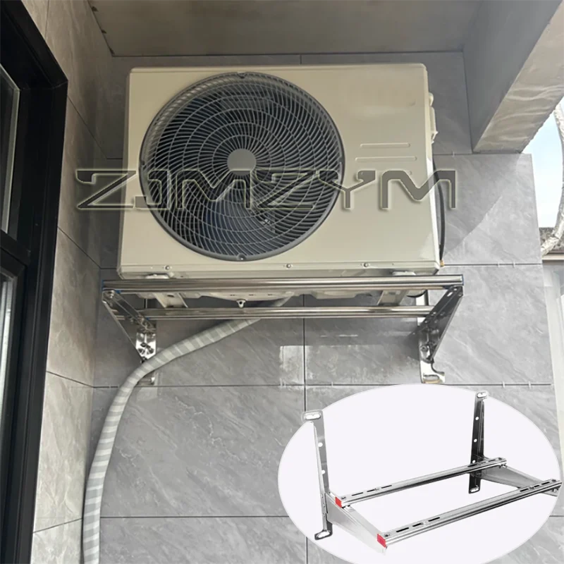 Thickened Stainless Steel Air Conditioner Outdoor Wall Mounted Support Triangle Frame Universal 1.5-3P Air Conditioner Stand