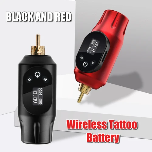 Juego de máquina de tatuaje rotativa, pluma de tatuaje con Motor de potencia portátil de 2000mAh, fuente de alimentación de pantalla Digital para maquillaje permanente