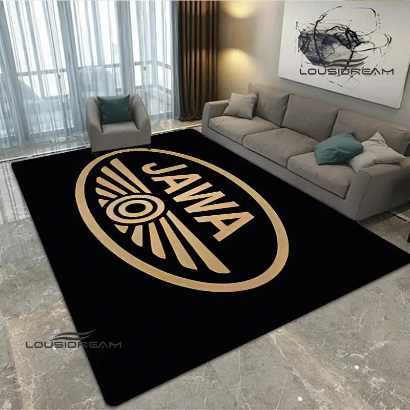 Jawa motorcycle logo printed carpet Fashion yoga mat Non -slip carpet anime rug washroom floor mat bedroom decor