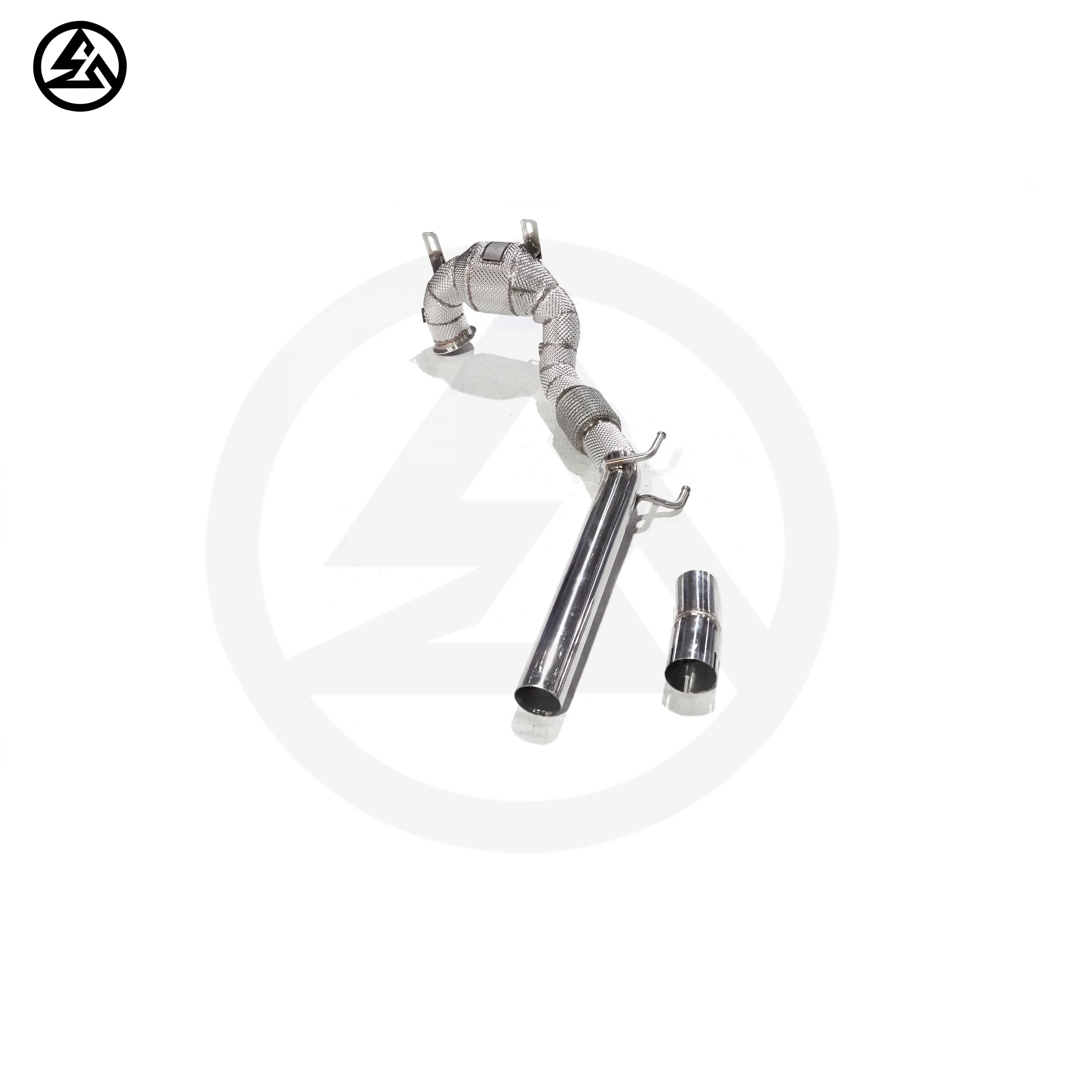 CSZ High Flow Catted Downpipe for Volksw agen VW T-Roc 1.5T Tuning Catalytic Exhaust System With Heat Wrap