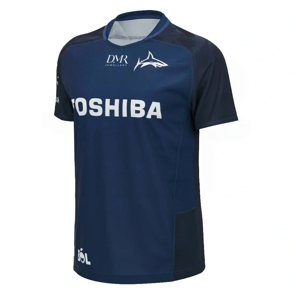 Sale Sharks Jersey 26, English Rugby Shirt, Unisex Short Sleeve Sportswear, 3D Print Fan Top, Quick Dry Breathable Tee Men Women