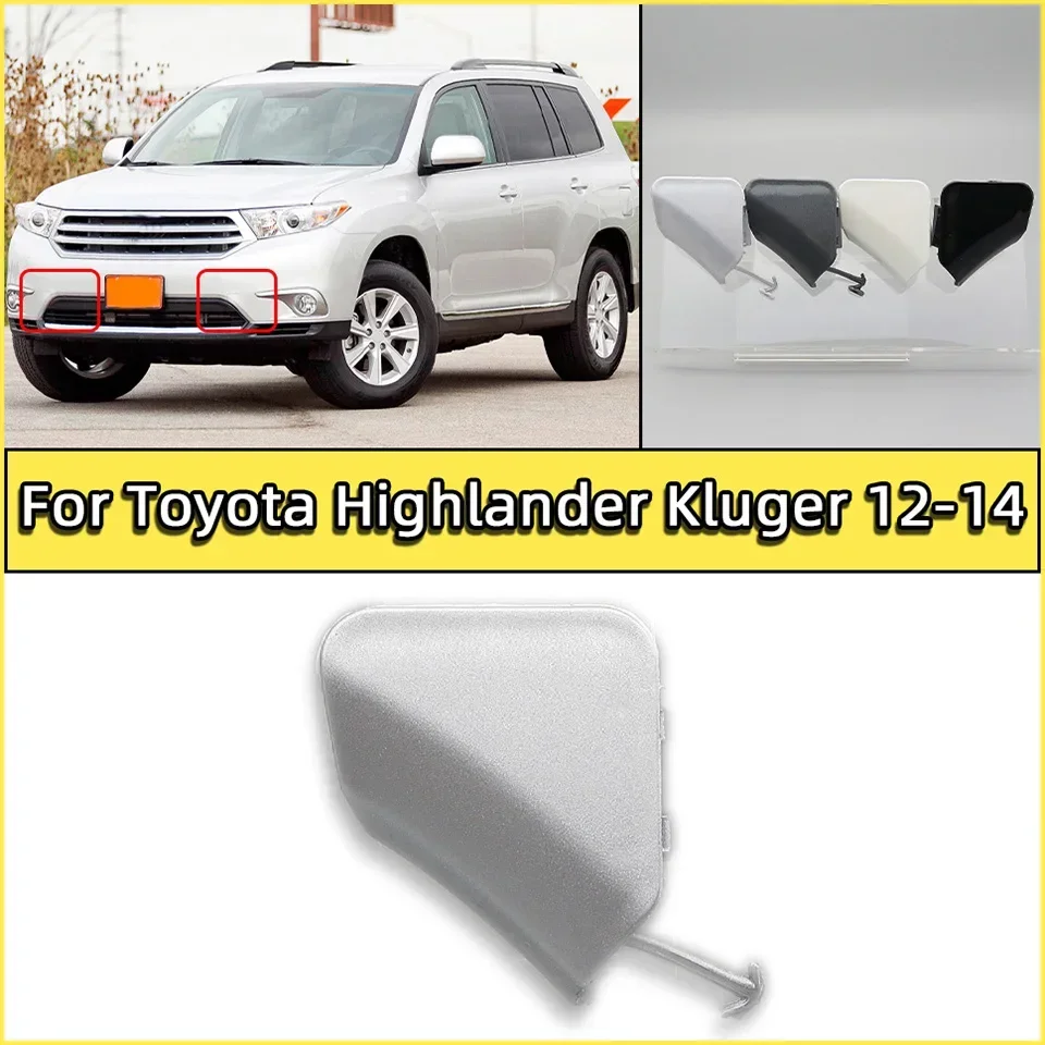 

Auto Front Bumper Towing Hook Eye Cover Trailer Lid For Toyota Highlander Kluger 2012 2013 2014 Tow Hook Hauling Trim Cap