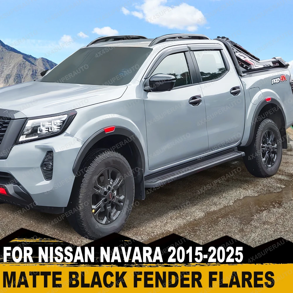 

Slim Fender Flares Wheel Arch Kits For Nissan Navara NP300 D23 Frontier 2015-2025 OEM Style Mudguards Double Cab Car Accessories