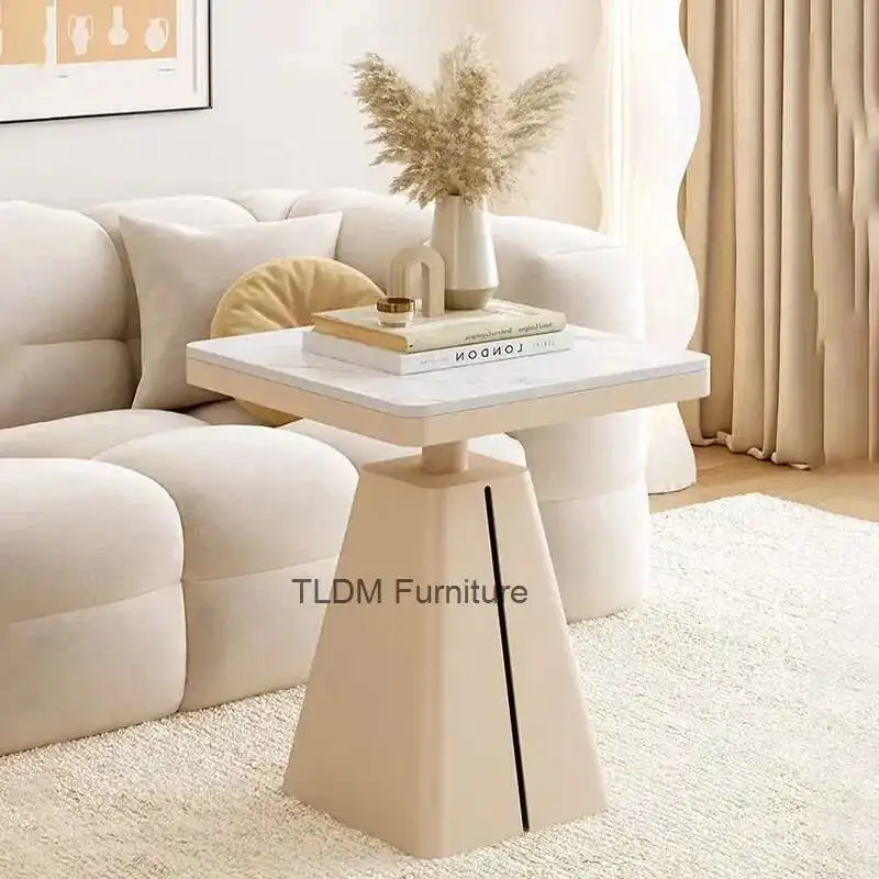 

Aesthetic European Style Night Table Minimalist White Trendy Small Apartment Nightstand Slate Cream Wind Comodini Home Furniture