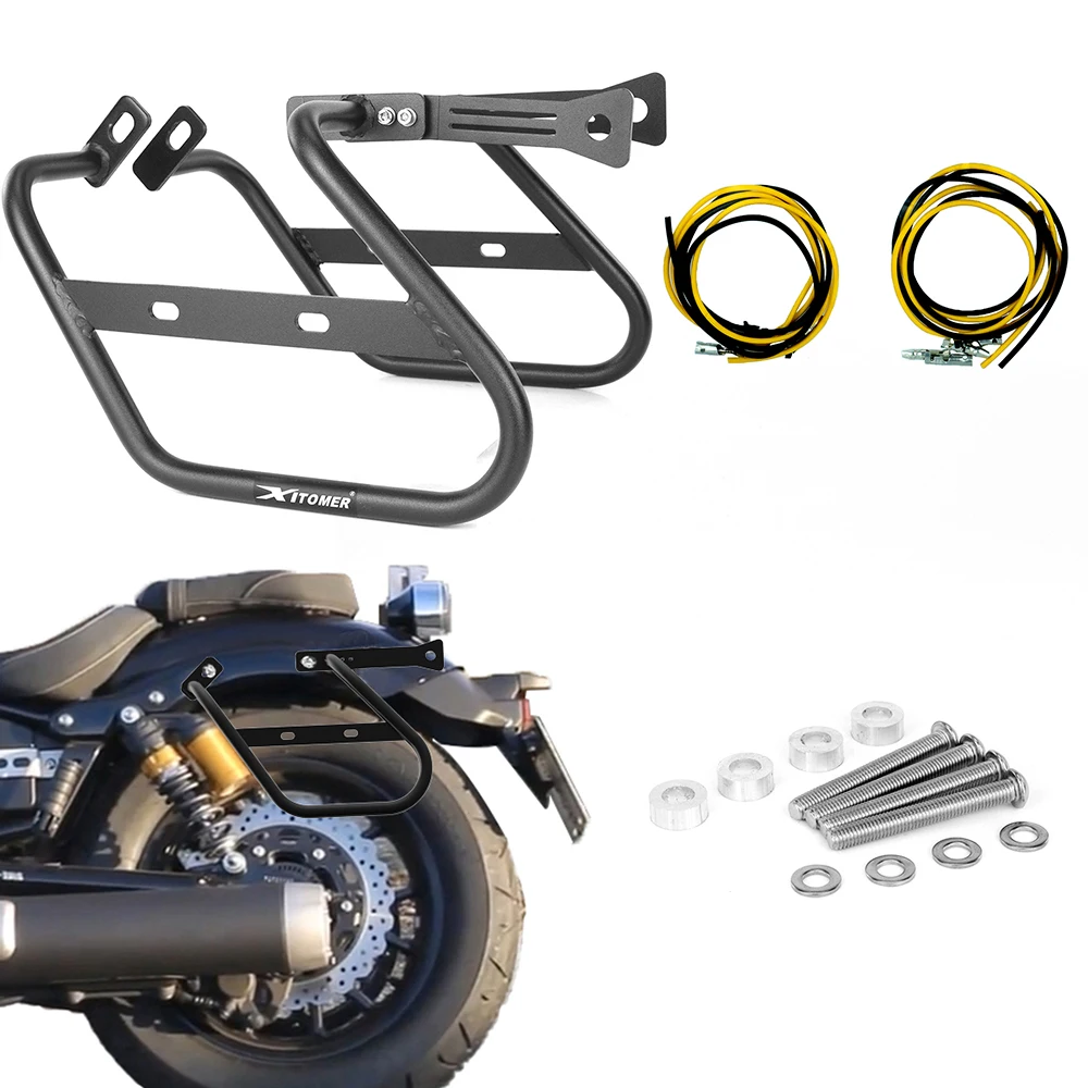 For Yamaha XV950 / R-SPEC 2014 2015 2016 2017-2024 Motorcycle Side Racks Saddlebag Support Bars Mounting Brackets Pannier Racks