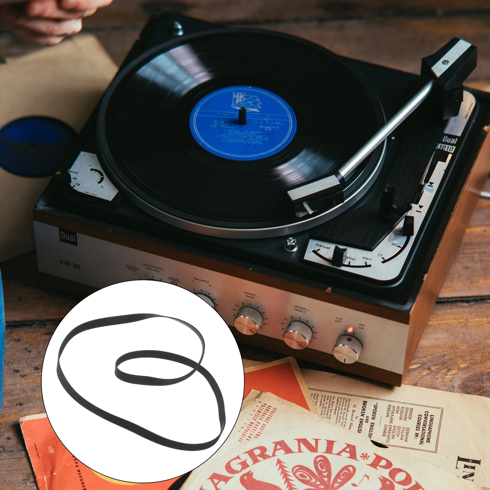 

Vinyl Record Player Belt Kassettenrekorder Cassette Tape Flat Belts Replacement Ersatzriemen Black Antriebsgummi Man