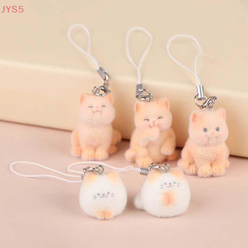 

Fuzzy Kitty Cat Decor Gifts Cat Lovers Women Girls Kawaii Cat Bag Charm Cute Cat Keychain Keyring
