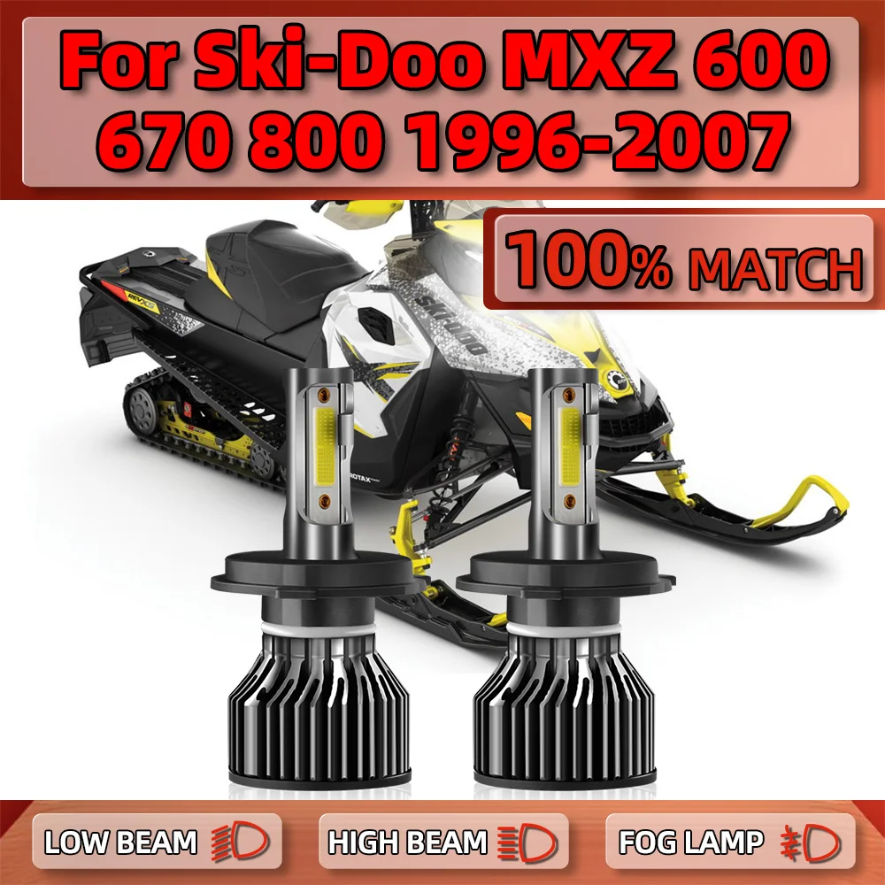 

Лампы головного света H4 Canbus, 120 Вт, 600 лм, 12 В, автомобильные лампы для Ski-Doo MXZ 670 800 1996 2003-2004 2005 2006 2007