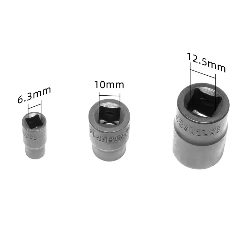 Battery Pack Screw Removal Tool External Torx Plus Socket 5 & 6 Point Socket 1/2'' 3/8'' 1/4'' Interface Applicable for Tesla - view 3
