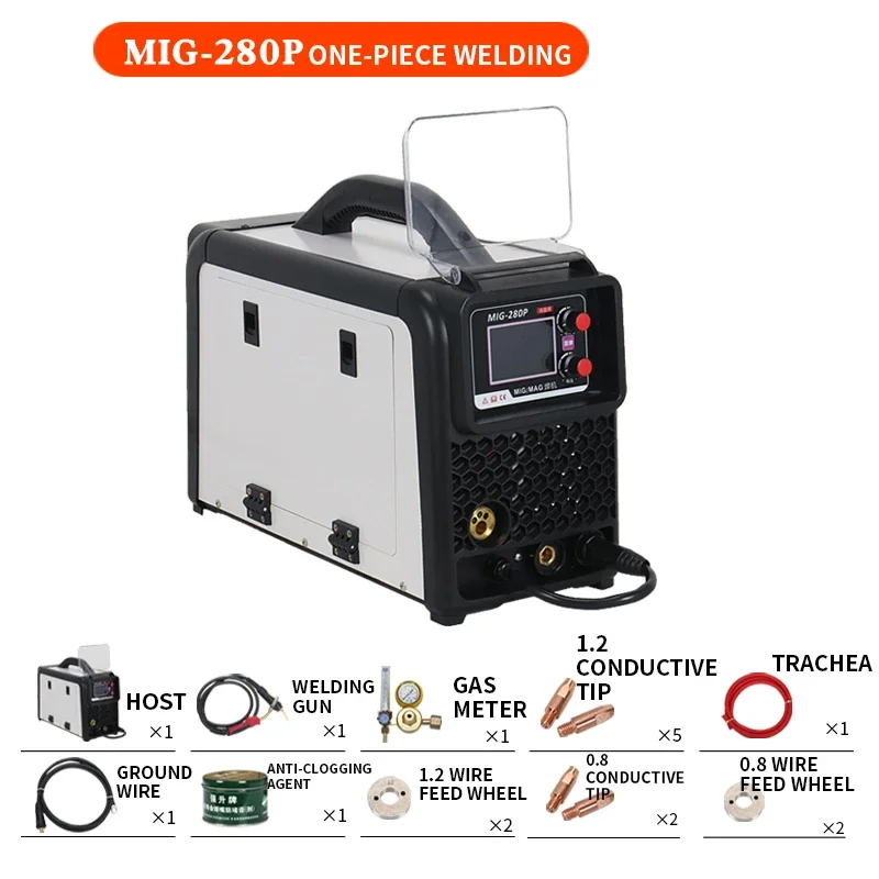 Aluminum welding machine MIG-280P special for aluminum welding, gas shielded welding, special pulse for aluminum body sheet meta