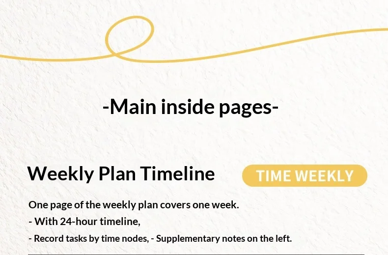 Kinbor Wochenplaner, Notizbuch, unbedingt erforderlich, Agenda, Zeitplan, täglich, monatlich, Tagebuch, Buch, tragbar, Rekord, Tagebuch, Plan, Notizblock, Schreibwaren – Detail 14
