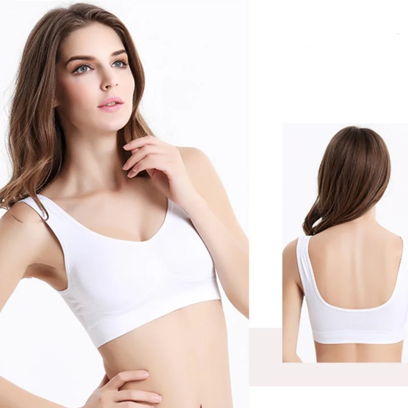 Large Women's Single-layer No Pad Sports Bra Yoga Running Fitness Top Breathable Seamless Workout Bralette image 5