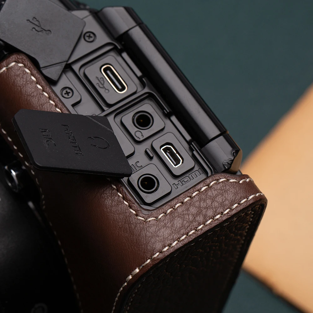 Etui na aparat Nikon ZF w stylu retro, z prawdziwej skóry, na pół aparatu, torba na aparat ZF, etui z prawdziwej skóry, pokrowiec na aparat, pudełko na aparat.