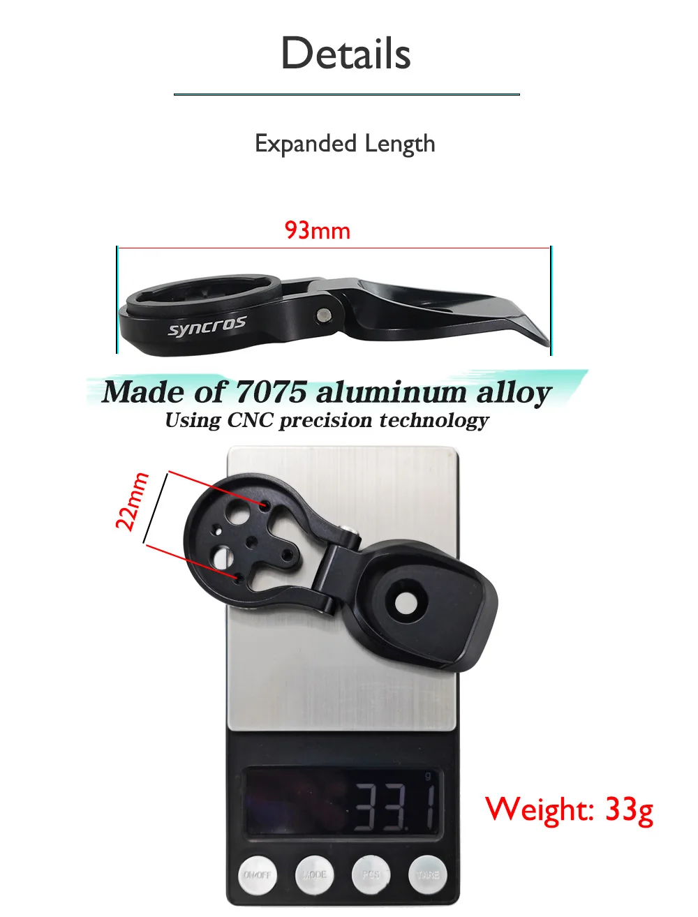 حامل كمبيوتر من سبائك الألومنيوم قابل للتعديل، يتكيف مع SYNCROS FRASER IC SL قمرة القيادة المتكاملة MTB، Garmin، GPS، Bryton، Wahoo #5