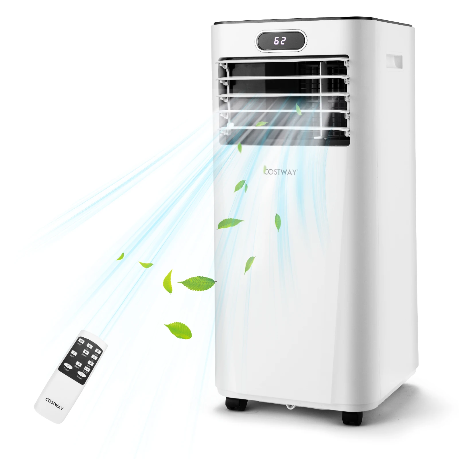 8000 BTU Portable Air Conditioner with Remote Control 3-in-1 Air Cooler Drying Function for Room