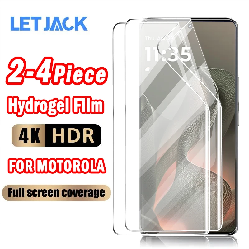 

Полностью изогнутая гидрогелевая пленка из 2-4 предметов для Motorola Edge 2025 2024 2023 Edge 60s, защитная пленка для экрана Moto X40 X30 S30 Pro, мягкая пленка