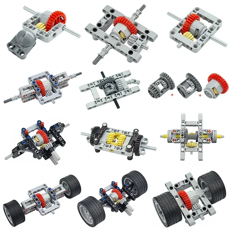 Moc technische Differential bausteine mechanisches Spielzeug High-Tech-Teil Differential getriebe kompatibel mit