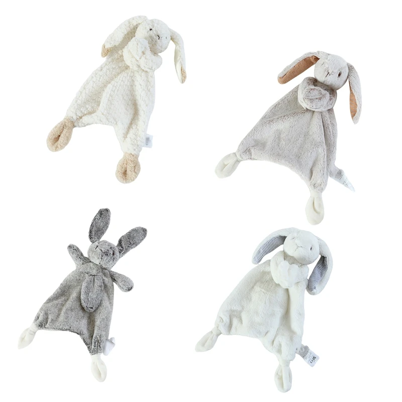 11'' Baby Sleeping for Doll Plush Figure Rabbit for Creative Hand Sewing Soft Puppet for Doll Infant Girlfriend Newborn