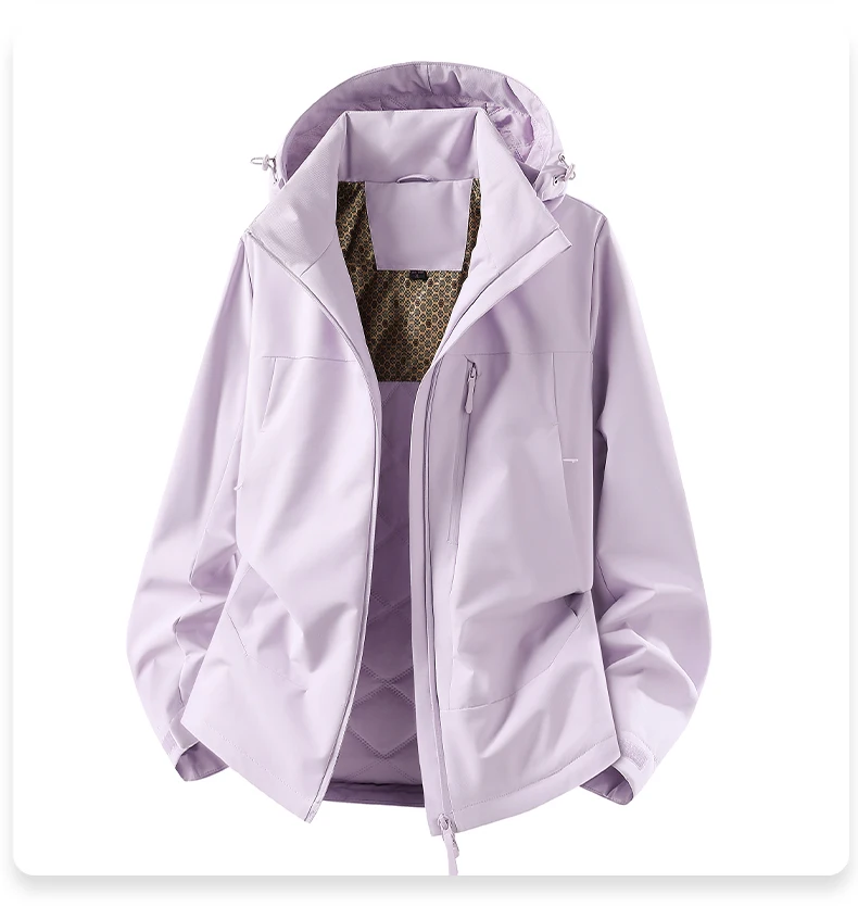 JNLN Damen Winter Thermomantel Wasserdicht Winddicht Warme Wattierte Jacken für Wandern, Camping, Skifahren, Klettern, Windbreaker – Detail 15