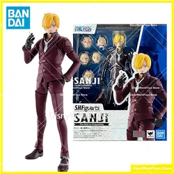 100% original bandai s. h. figuuts shf ein Stück Sanji der Überfall auf Onigashima Eustass Kind auf Lager Anime Figuren Modell Spielzeug