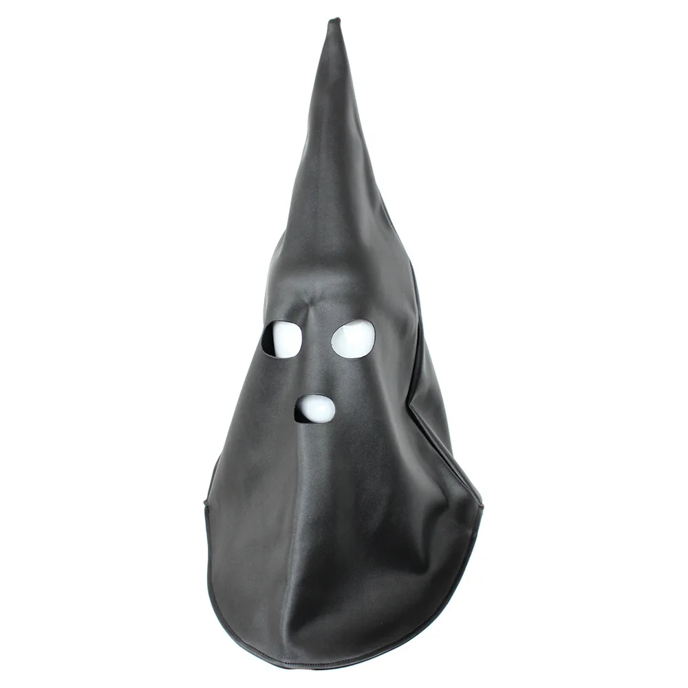 

Sensory Deprivation Gimp Bandage Leather Mask Hood for Masquerade Halloween Mardi Gras Alien Supper Hero Easter Nightclub Party