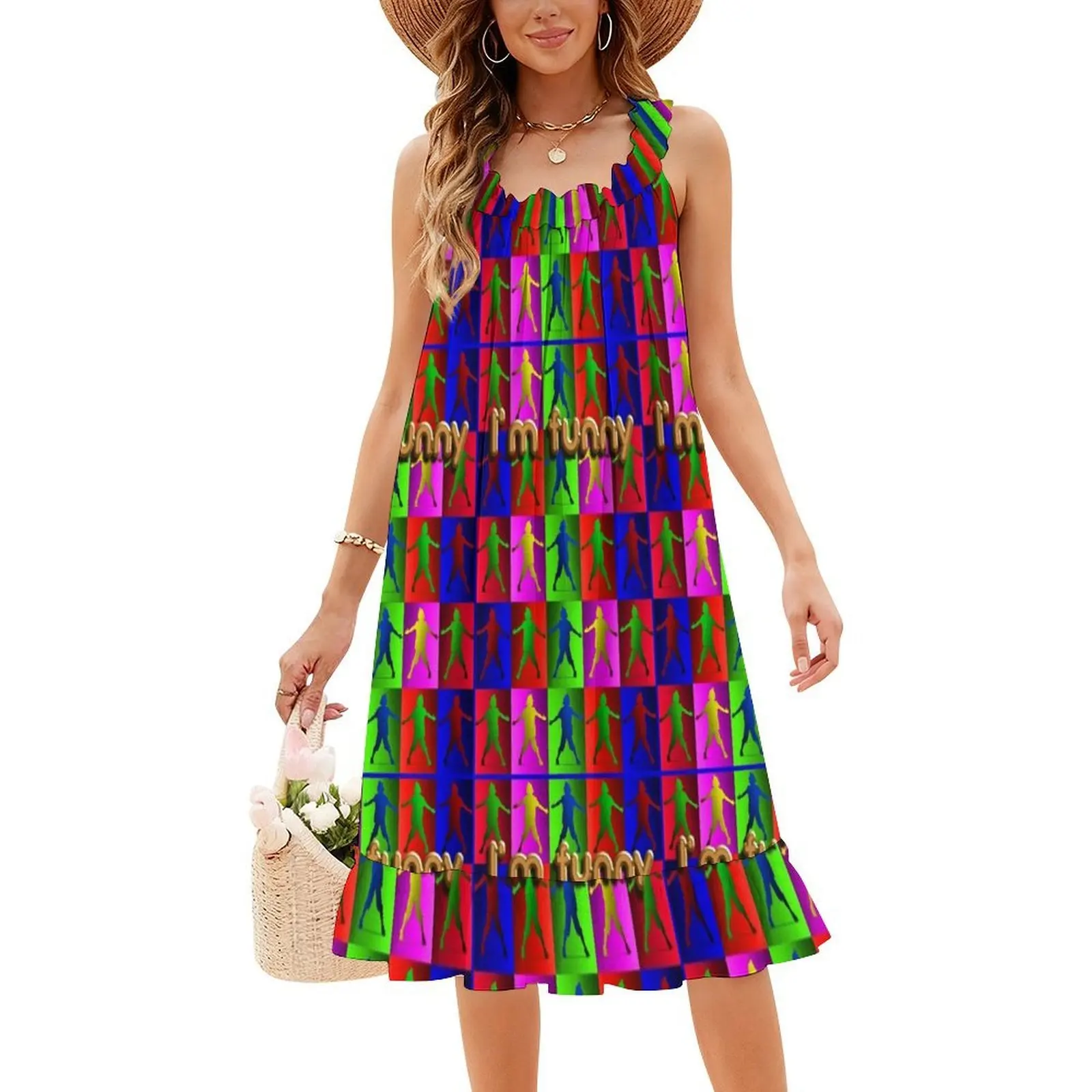 مضحك مهرج Preppy نمط فستان قصير للنساء ألف خط فضفاض صالح فستان يوم غير رسمي مضحك مهرج الجمالية الرجعية خمر مساء #4