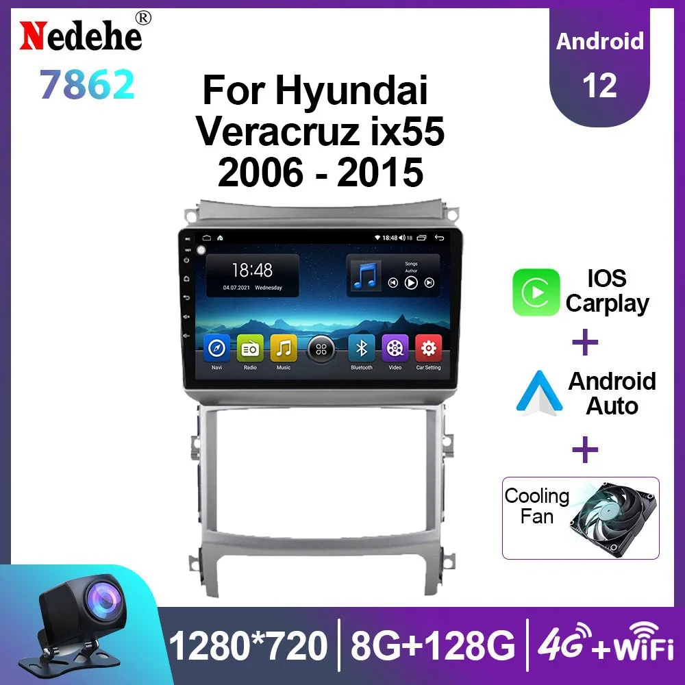 

2 Din Car Radio Android Carplay For Hyundai Veracruz ix55 2006 - 2015 Multimedia Stereo Player 2din Head Unit GPS Navigation DSP