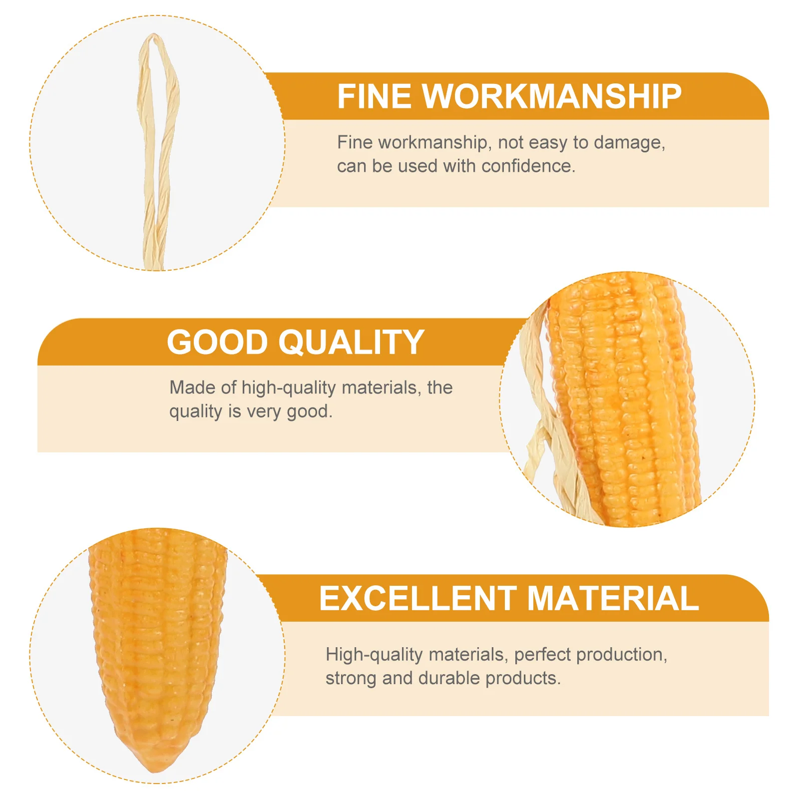 

3Pcs Artificial Corn String Decorative Hanging Ornament Lifelike Eco Friendly Hanging Corn Decor for Home Garden Party