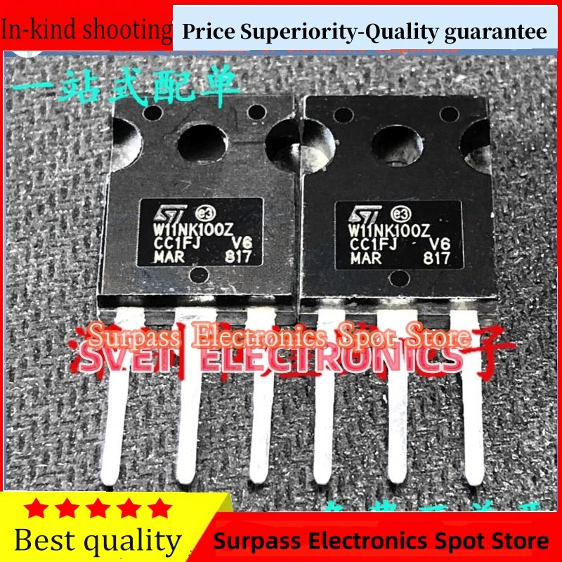 10PCS-50PCS  W11NK100Z STW11NK100Z  TO-247 1000V 8.3A  Original  Fast shipping