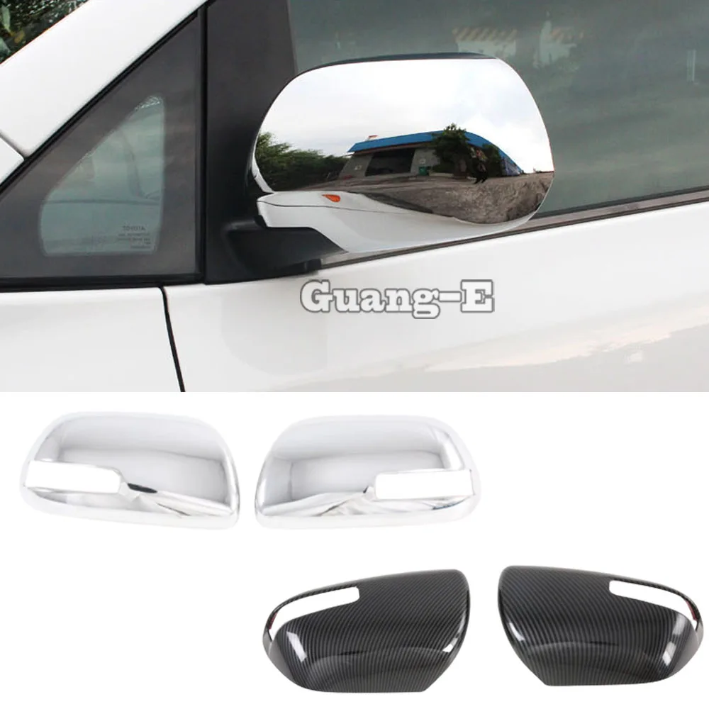 Car ABS Plastic Rear View Eyebrow Side Glass Mirror Cover Trim Frame Stick Parts For Toyota Sienna 2015 2016 2017 2018 2019 2020