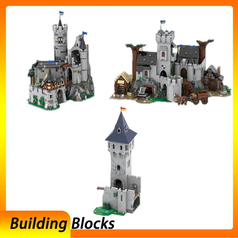 

Spot MOC-186331 130733, сборка мелких частиц, строительные блоки, модель замка, средневековый замок, креативная игрушка в подарок
