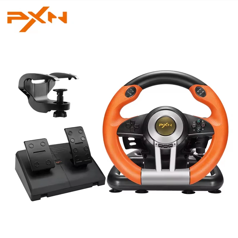 PXN V3 Gaming Racing Wheel Volante PC Steering Wheel Racing Game 180° for PC Windows/PS3/PS4/Switch/Xbox One/Xbox Series X/S