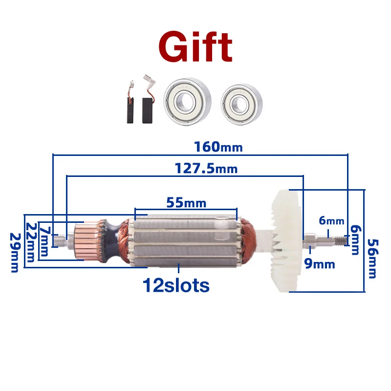 Suitable for Makita GA4030 Angle Grinder Rotor GA4031 GA4530 Polishing Machine Rotor Coil Motor Accessories