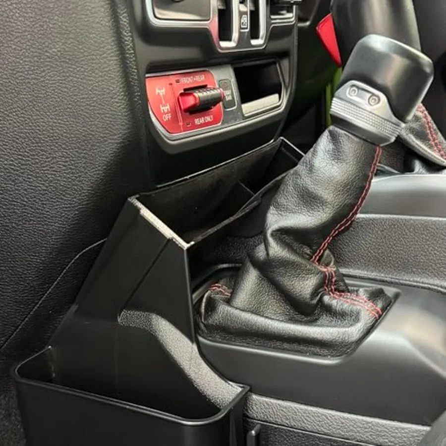 4 Hooks Center Console Organizer Gear Shift Tray 3 PCS All Lined for Jeep Wrangler JL JLU 4xe 2026 2025-2018 and Jeep Gladiator - view 2